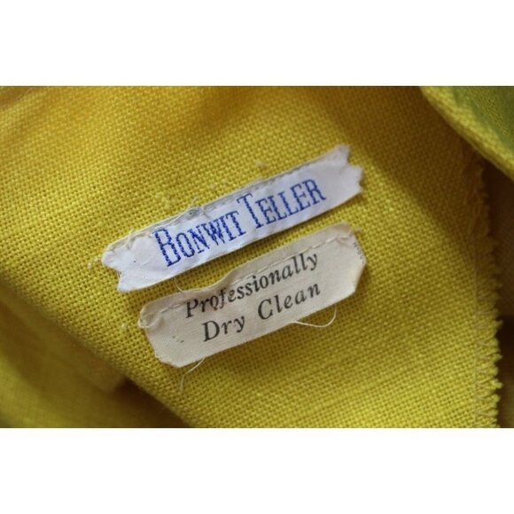 Vintage 50s Bonwit Teller Yellow Tweed Shift Dress with Matching Jacket Size S - Picture 8 of 9